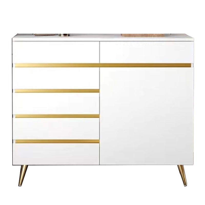 6 - Door Wooden Accent Chest, Contemporary Rectangle Cabinet