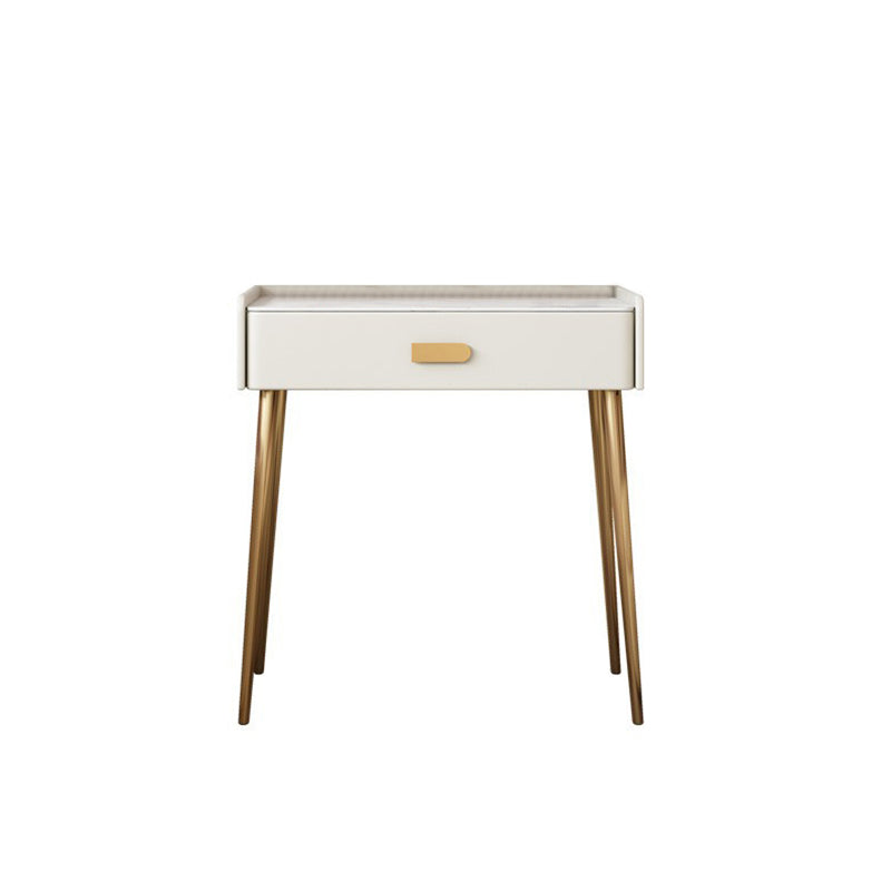 White Vanity Dressing Table Set Stone Top Dresser with Storage Drawers