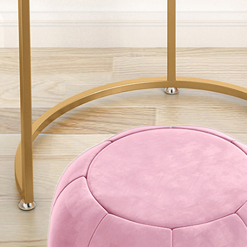 Wood and Metal Vanity Table in White/Green Makeup Desk with 1 Drawer