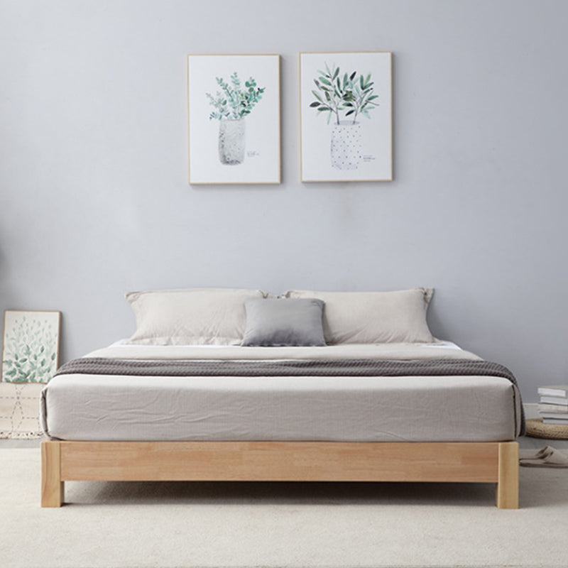 Platform Bed Frame in Solid Wood with 4 Legs Platform Bed for Bedroom