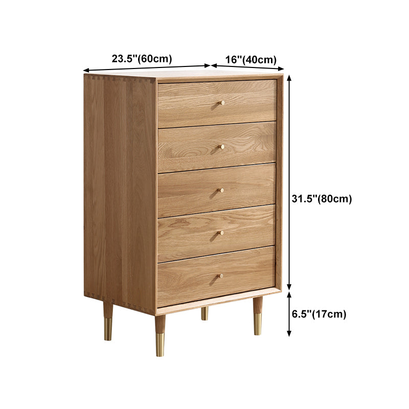 Oak Wood Dining Room Sideboard Cabinet Modern Buffet Server Cabinet with Drawers