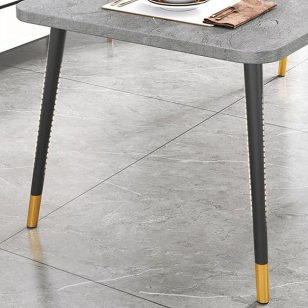 Rectangular Sintered Stone Dining Table Traditional Luxury Dining Furniture with 4 Legs