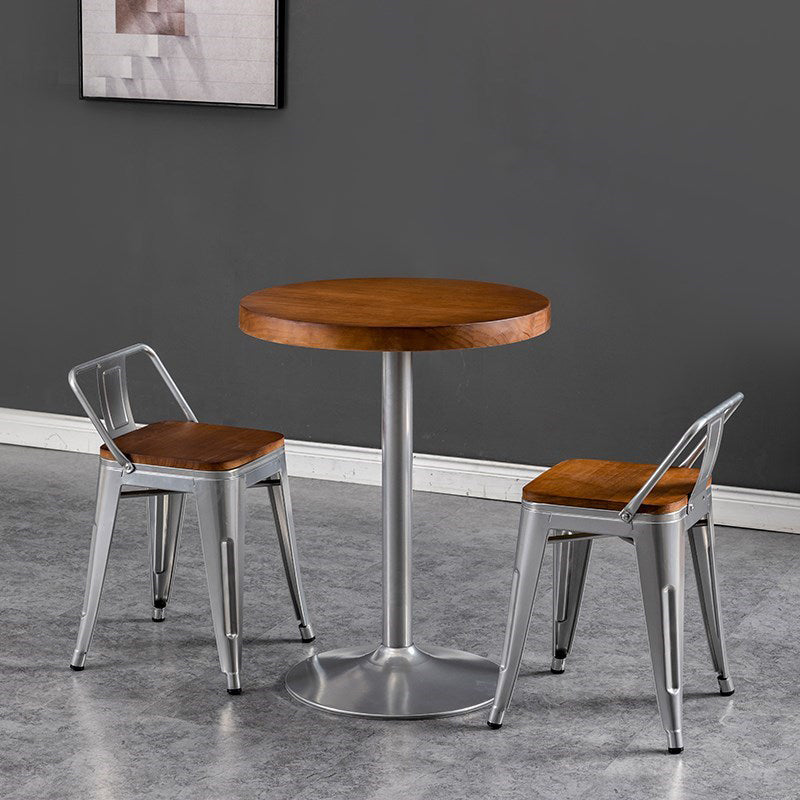 Industrial Style Dining Table Solid Wood Table for Dining Room