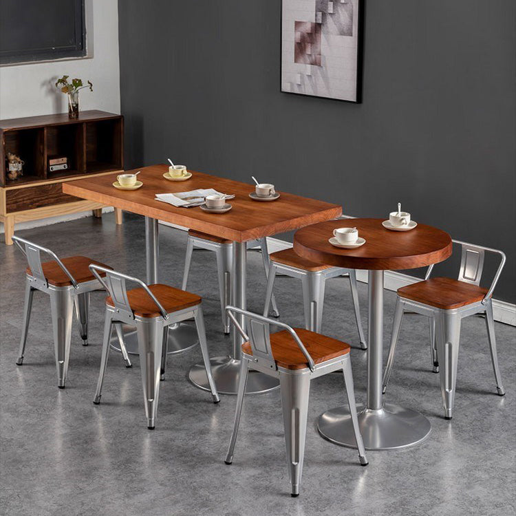 Industrial Style Dining Table Solid Wood Table for Dining Room