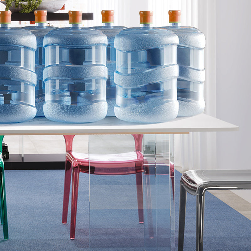 Modern Dining Table with White Stone Rectangle Dining Table for Kitchen