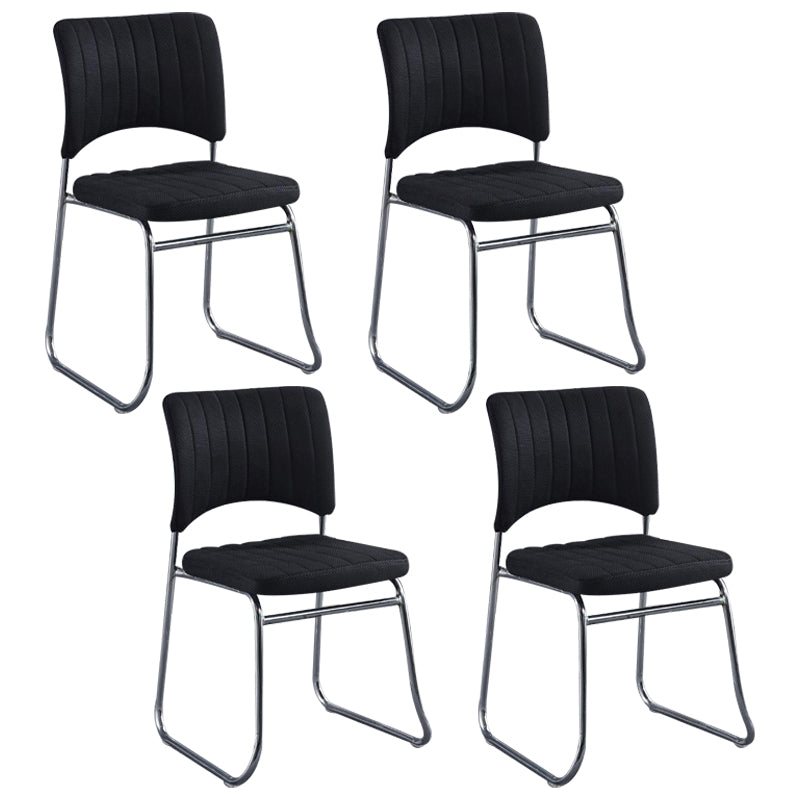 Modern Dining Chair Armless Chairs for Kitchen with Metal Legs
