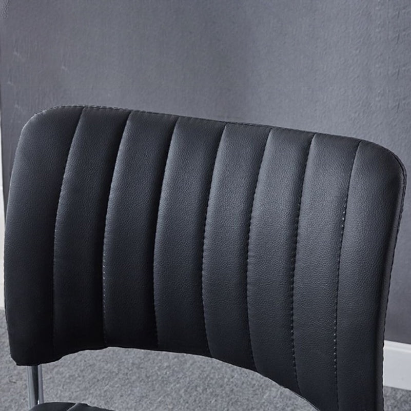 Modern Dining Chair Armless Chairs for Kitchen with Metal Legs