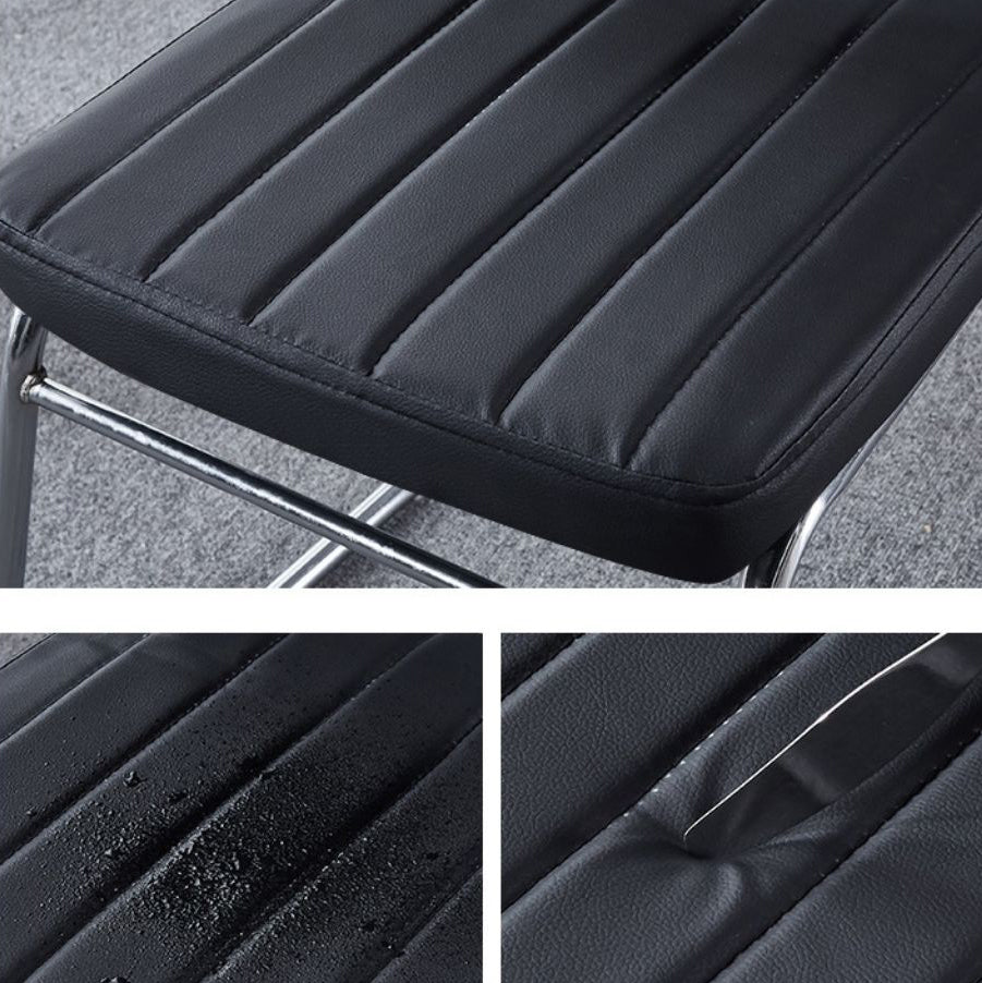 Modern Dining Chair Armless Chairs for Kitchen with Metal Legs