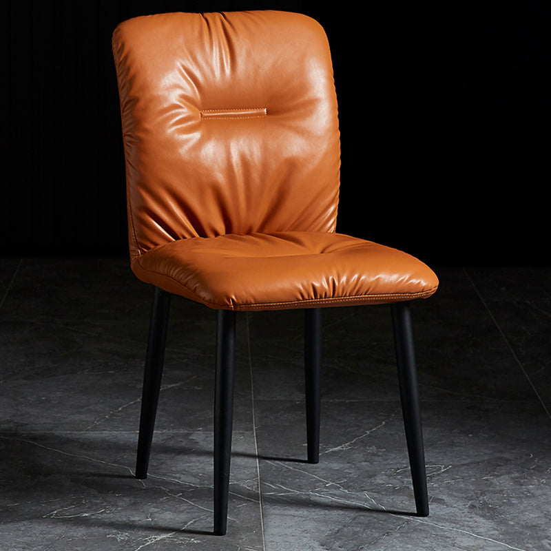 Dining Room Side Chairs Industrial Faux Leather Kitchen Chair for Home