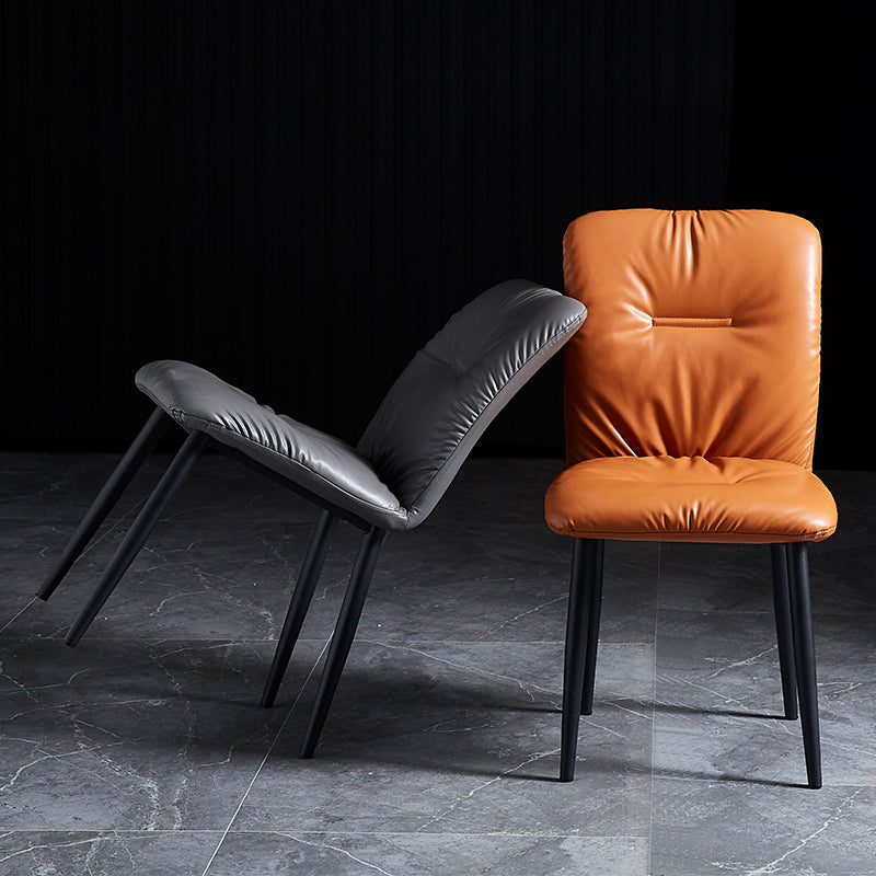 Dining Room Side Chairs Industrial Faux Leather Kitchen Chair for Home