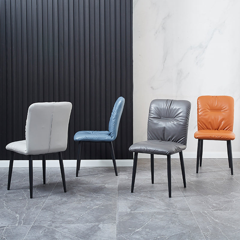 Dining Room Side Chairs Industrial Faux Leather Kitchen Chair for Home