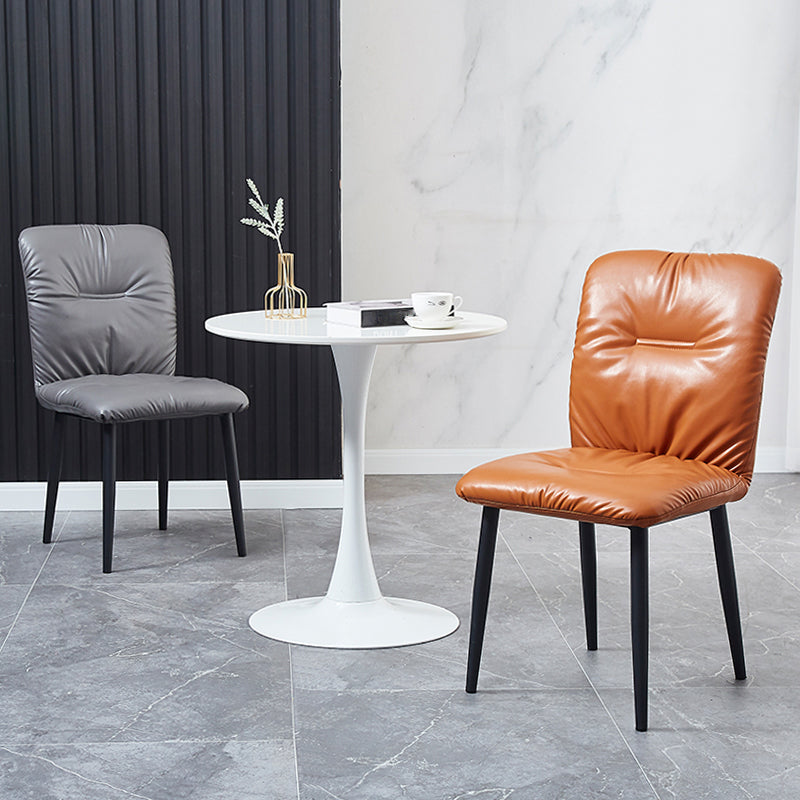 Dining Room Side Chairs Industrial Faux Leather Kitchen Chair for Home