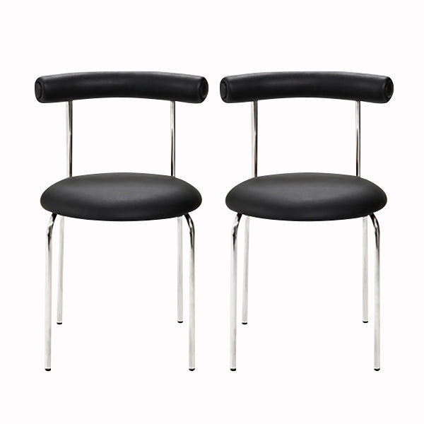 Modern Armless Dining Chairs Stackable Low Back Dining Chair