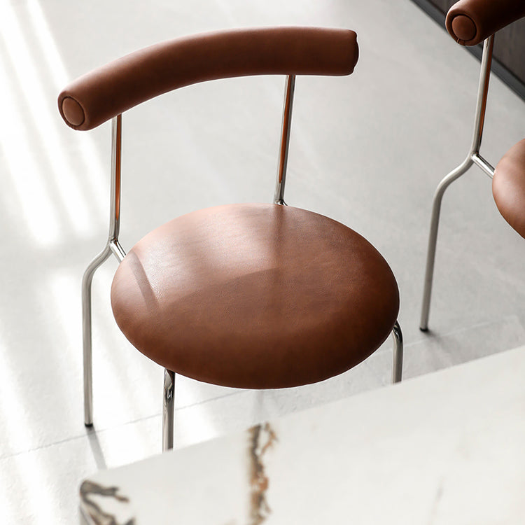 Modern Armless Dining Chairs Stackable Low Back Dining Chair