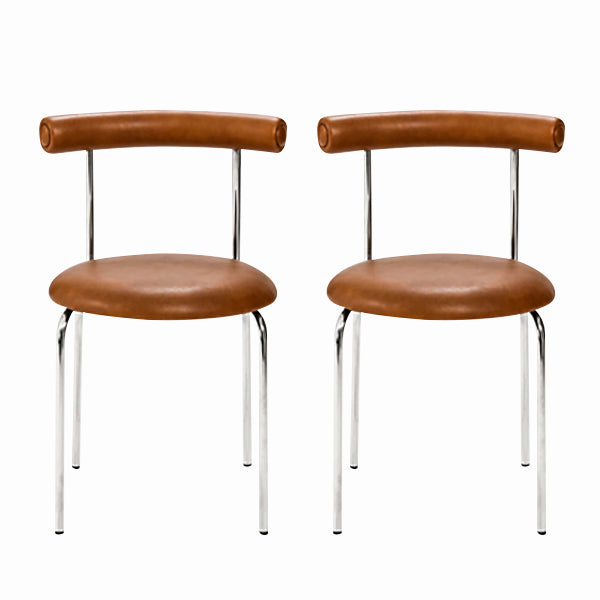 Modern Armless Dining Chairs Stackable Low Back Dining Chair