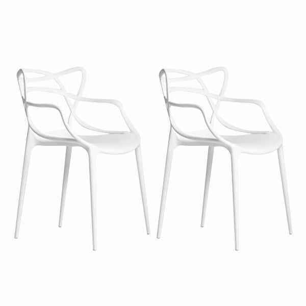 Scandinavian Stackable Dining Chairs Plastic Armless Dining Side Chair