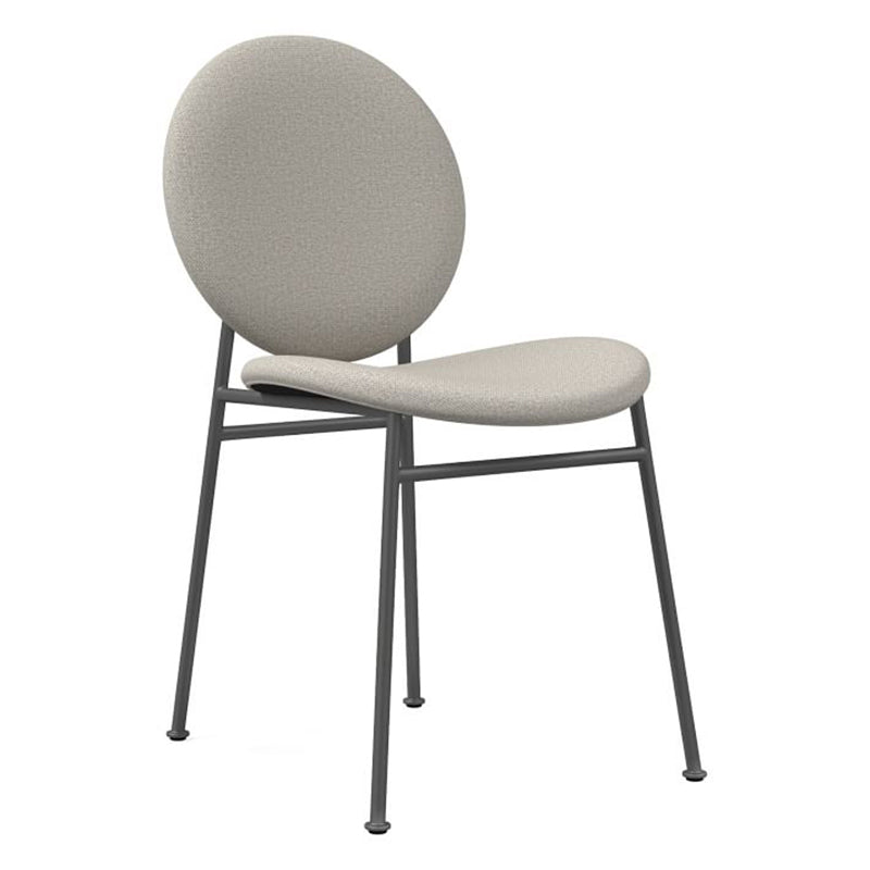 Metal Legs Dining Chairs Fabric Armless Dining Side Chair for Home