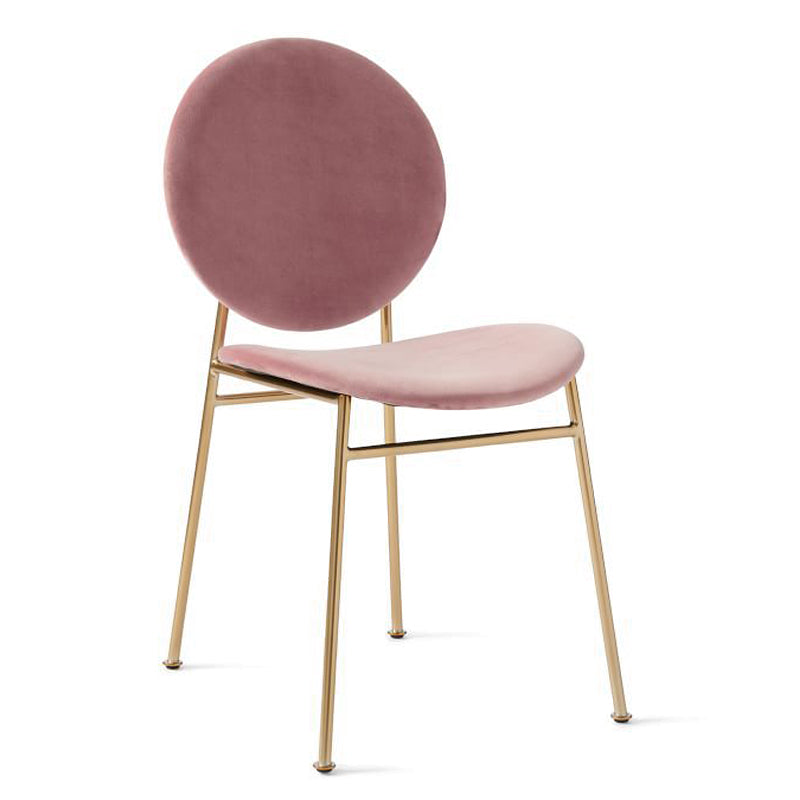 Metal Legs Dining Chairs Fabric Armless Dining Side Chair for Home