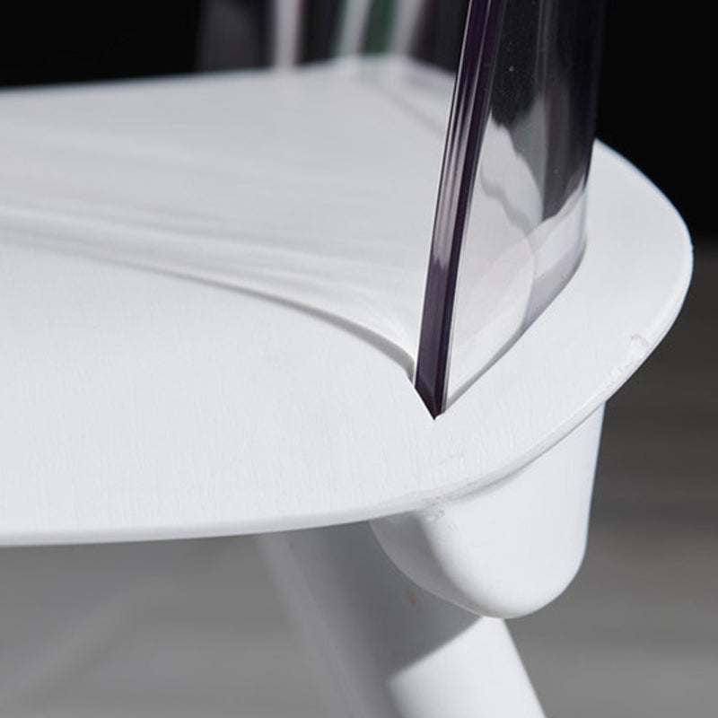 Scandinavian Plastic Dining Chairs Armless Low Back Dining Side Chair