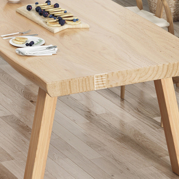 Modern Dining Set 1/2/5/7 Pcs Rectangle Solid Wood Dining Table and Chairs