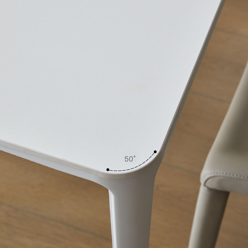 Designer Rectangle 1/4/5/7 Pieces Dining Table Set Indoor Legs Dinette Set in White