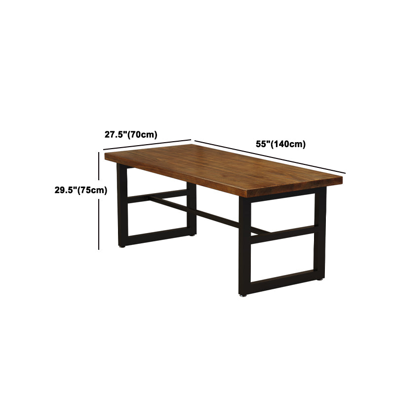 Industrial 1/5 Pieces Dining Set Rectangle Pine Wood Dining Table for Dining Room