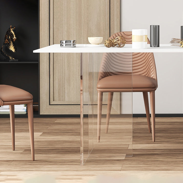 Modern Rectangle Sintered Stone Dining Table Set 1/4/5/6 Pieces Dining Set