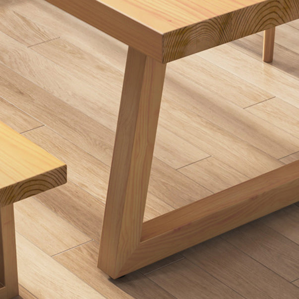 Modern 1/4/5/7 Pieces Dining Set Rectangle Pine Wood Dining Table for Dining Room