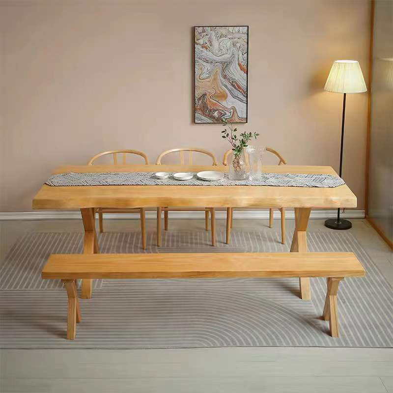 Modern 1/4/5 Pieces Dining Set Rectangle Pine Wood Dining Table for Dining Room Kitchen