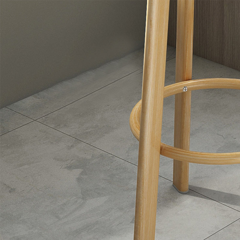 Contemporary Wood Stool Fabric Cushion in Matte Finish for Home