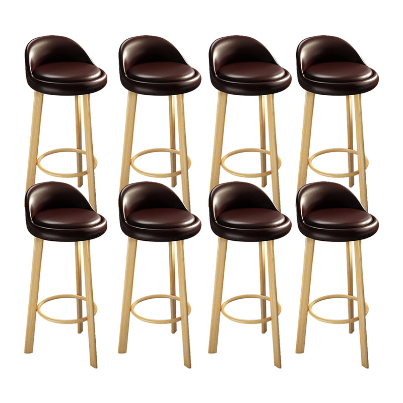 Contemporary Wood Stool Fabric Cushion in Matte Finish for Home