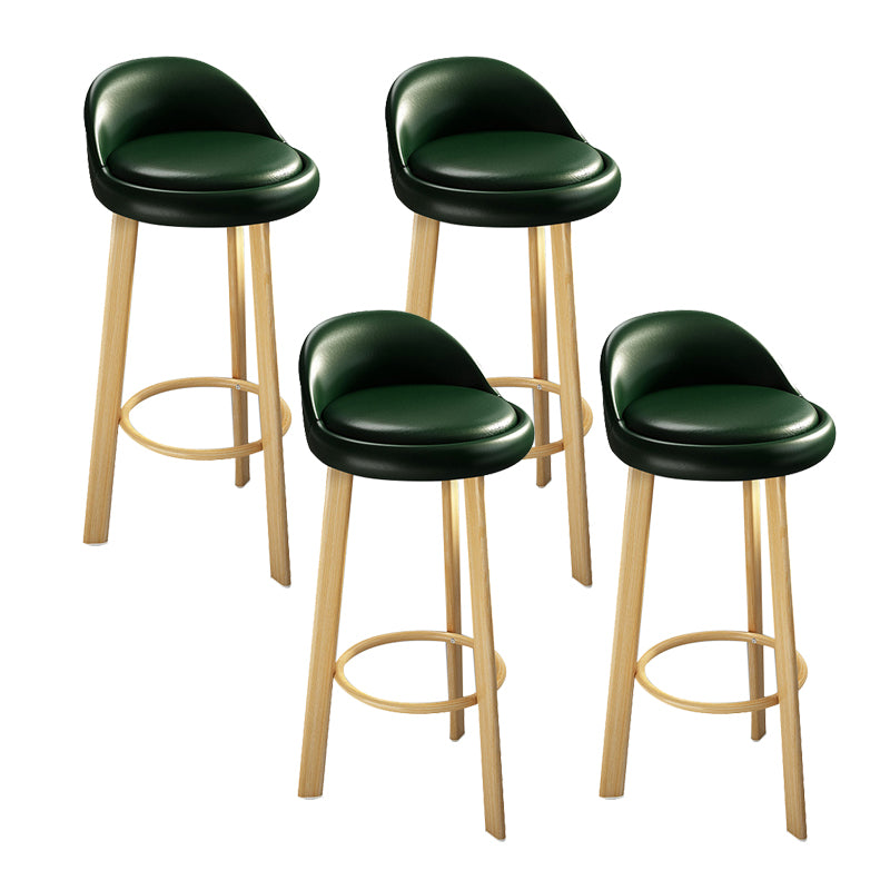 Contemporary Wood Stool Fabric Cushion in Matte Finish for Home