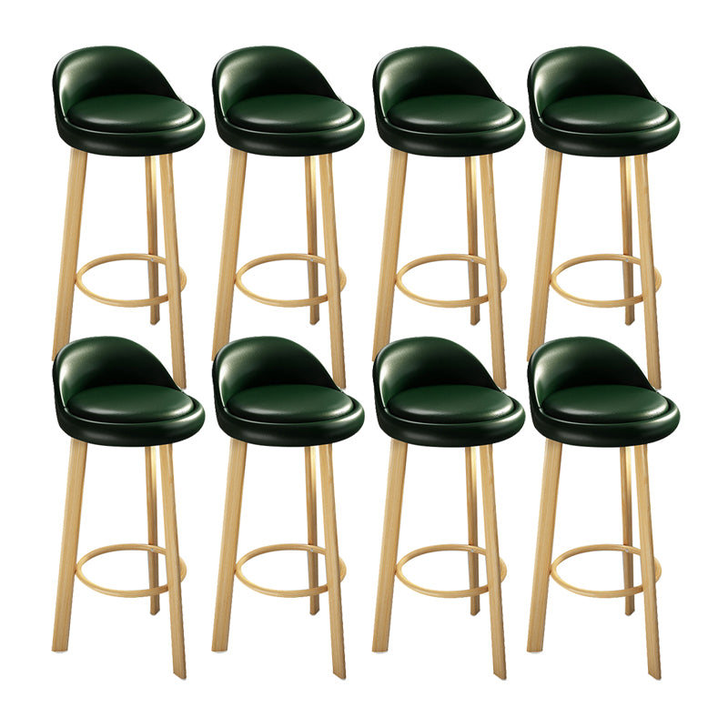 Contemporary Wood Stool Fabric Cushion in Matte Finish for Home