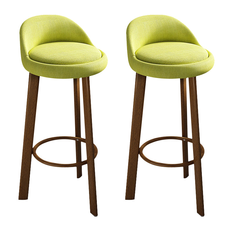 Contemporary Wood Stool Fabric Cushion in Matte Finish for Home