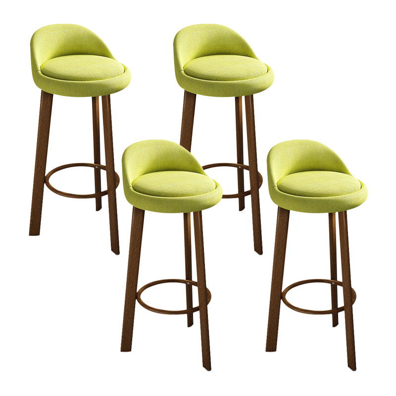 Contemporary Wood Stool Fabric Cushion in Matte Finish for Home