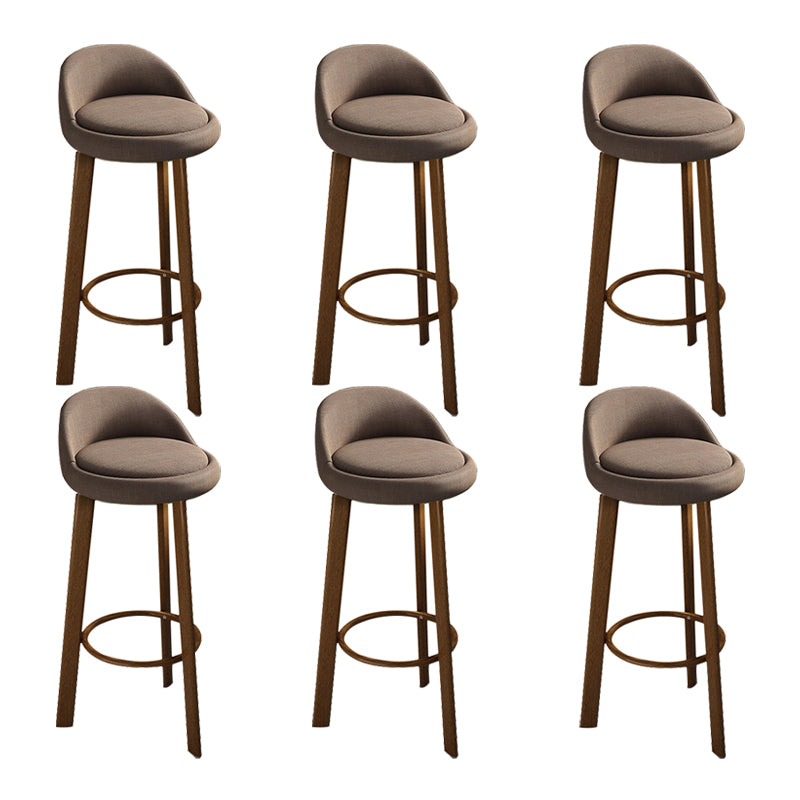 Contemporary Wood Stool Fabric Cushion in Matte Finish for Home