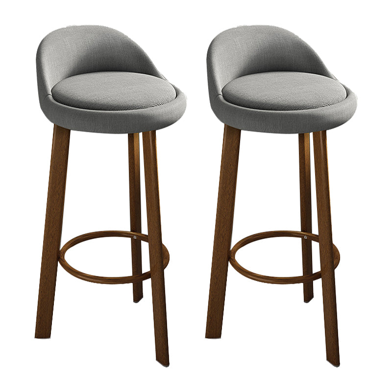 Contemporary Wood Stool Fabric Cushion in Matte Finish for Home