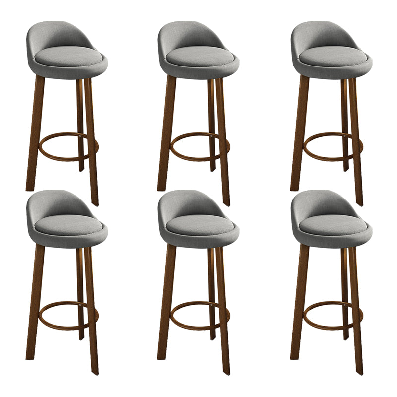 Contemporary Wood Stool Fabric Cushion in Matte Finish for Home