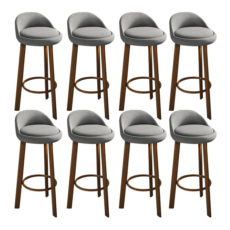 Contemporary Wood Stool Fabric Cushion in Matte Finish for Home