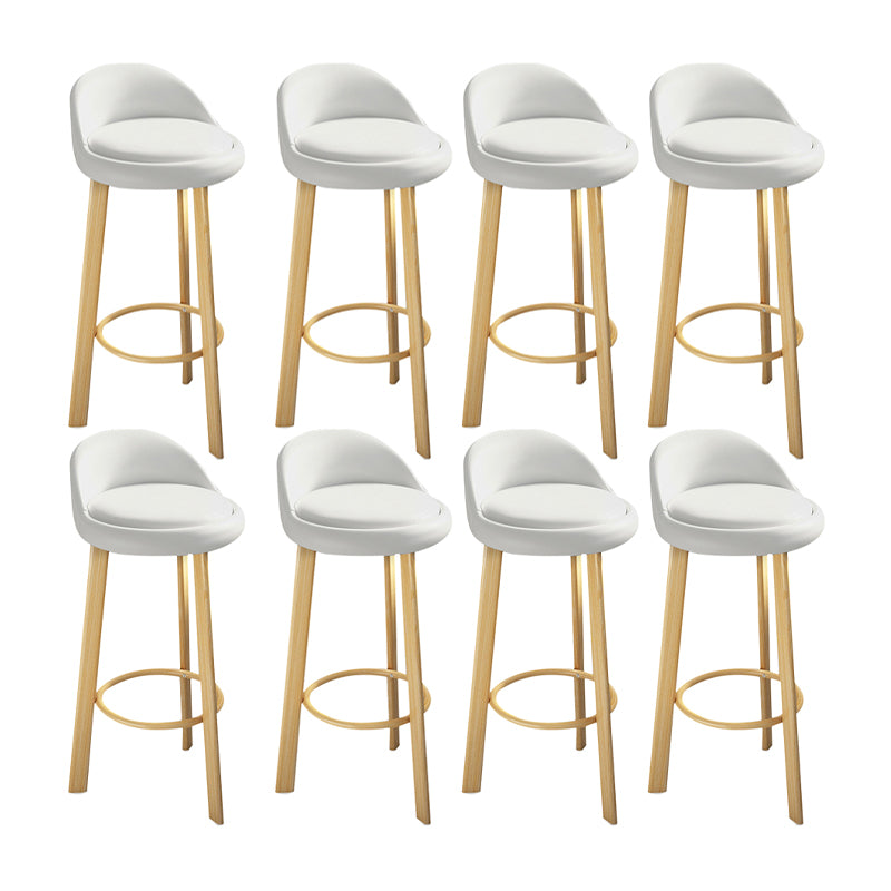 Contemporary Wood Stool Fabric Cushion in Matte Finish for Home