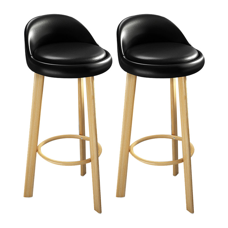 Contemporary Wood Stool Fabric Cushion in Matte Finish for Home