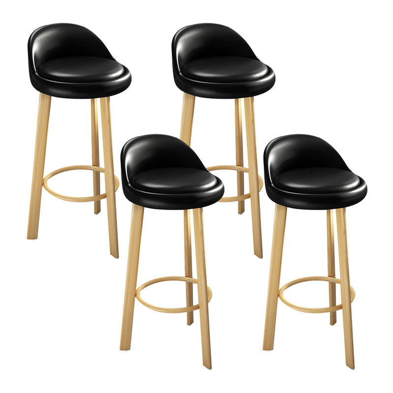 Contemporary Wood Stool Fabric Cushion in Matte Finish for Home