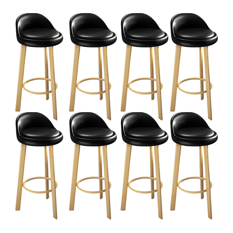 Contemporary Wood Stool Fabric Cushion in Matte Finish for Home