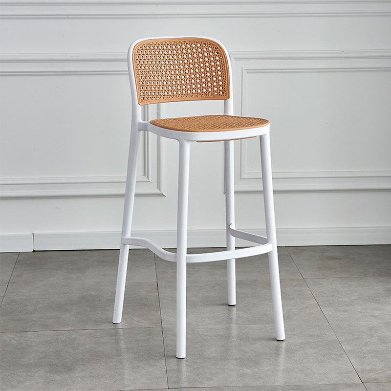 Scandinavian Plastic Counter Stool Plastic Furniture in Matte Finish for Indoor
