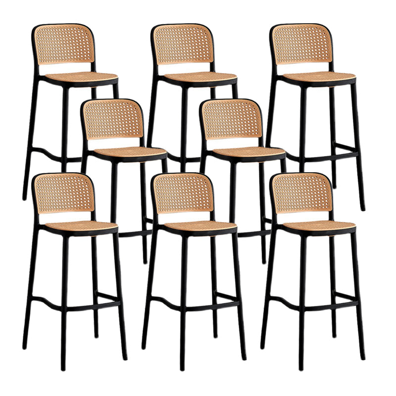 Scandinavian Plastic Counter Stool Plastic Furniture in Matte Finish for Indoor