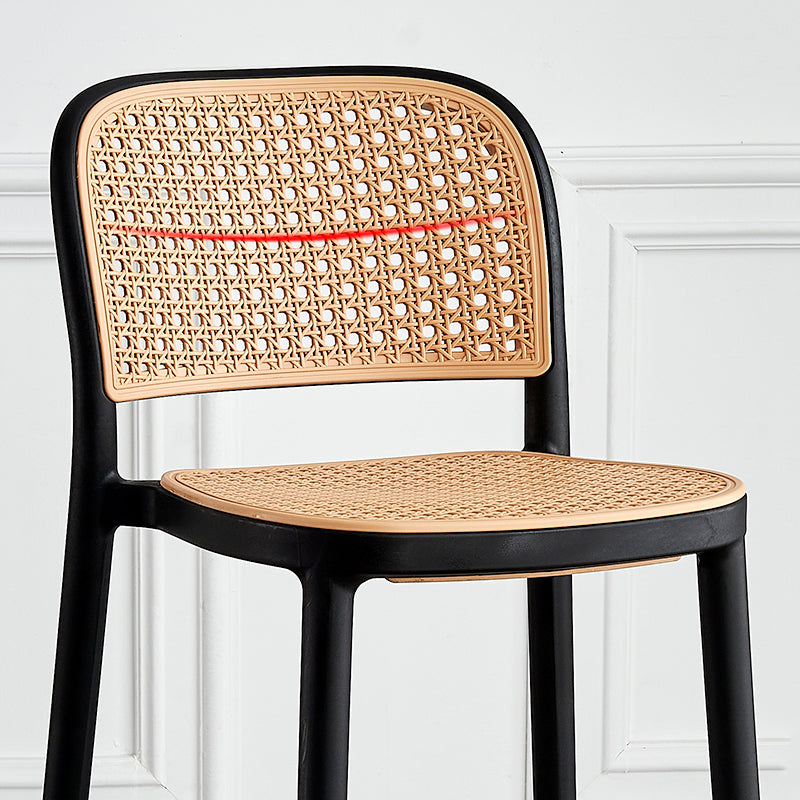 Scandinavian Plastic Counter Stool Plastic Furniture in Matte Finish for Indoor