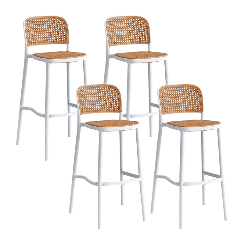 Scandinavian Plastic Counter Stool Plastic Furniture in Matte Finish for Indoor