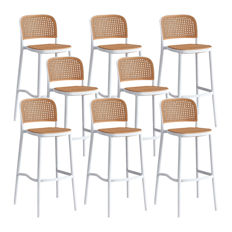 Scandinavian Plastic Counter Stool Plastic Furniture in Matte Finish for Indoor