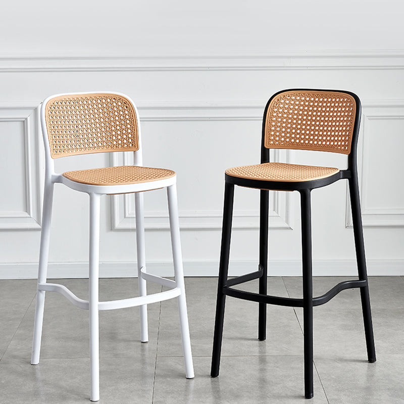 Scandinavian Plastic Counter Stool Plastic Furniture in Matte Finish for Indoor