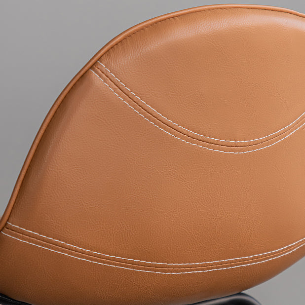 Scandinavian Style Metal Barstool Faux Leather Counter Stool with 4 Legs